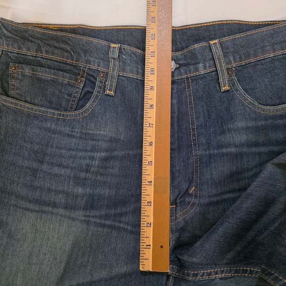 Levi 502 Jeans Mens 36X31 Blue Denim Regular Taper Straight 5 Pocket
 Zipper Fly - Picture 10 of 12